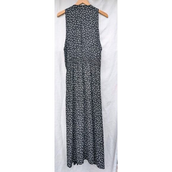 RJ Steven's Vintage Womens Floral Deep V Maxi Jumper Sz 10 Plunge Artsy 90s - Picture 4 of 6